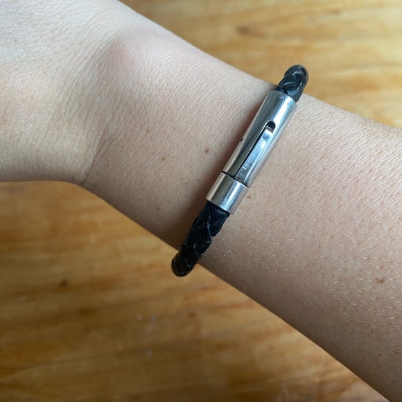 🇮🇹 Lambretta leather bracelet in black - Picture 7 of 8